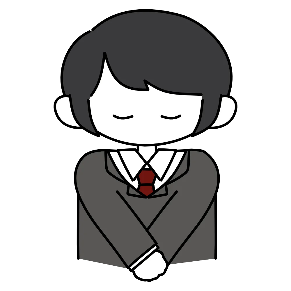 お辞儀している男性のフリーイラスト素材