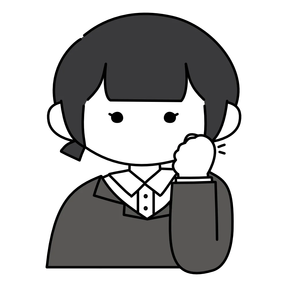 ガッツポーズをしている女性のフリーイラスト素材