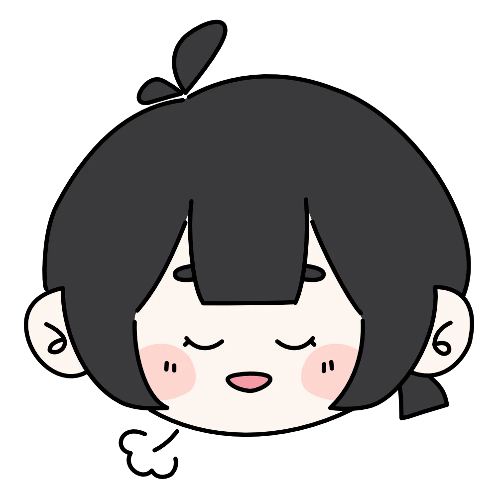 安心した表情の女性のフリーイラスト素材