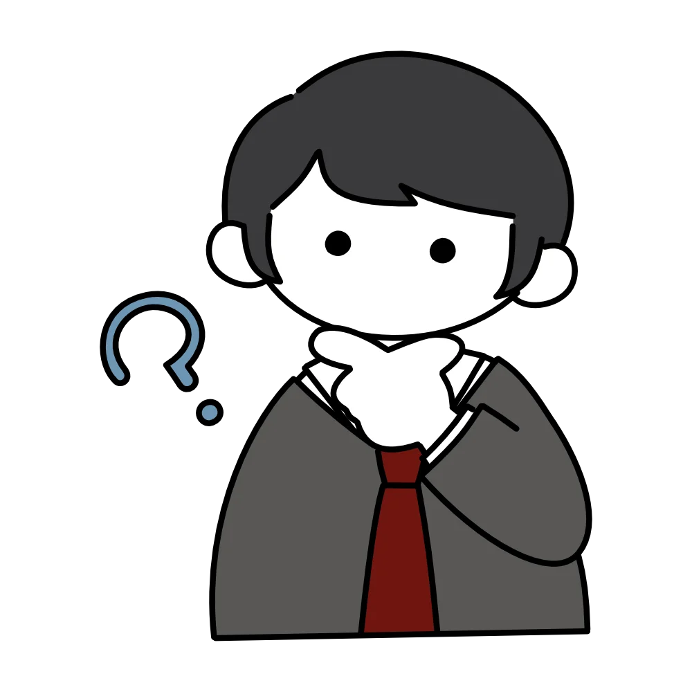 考えている男性のフリーイラスト素材