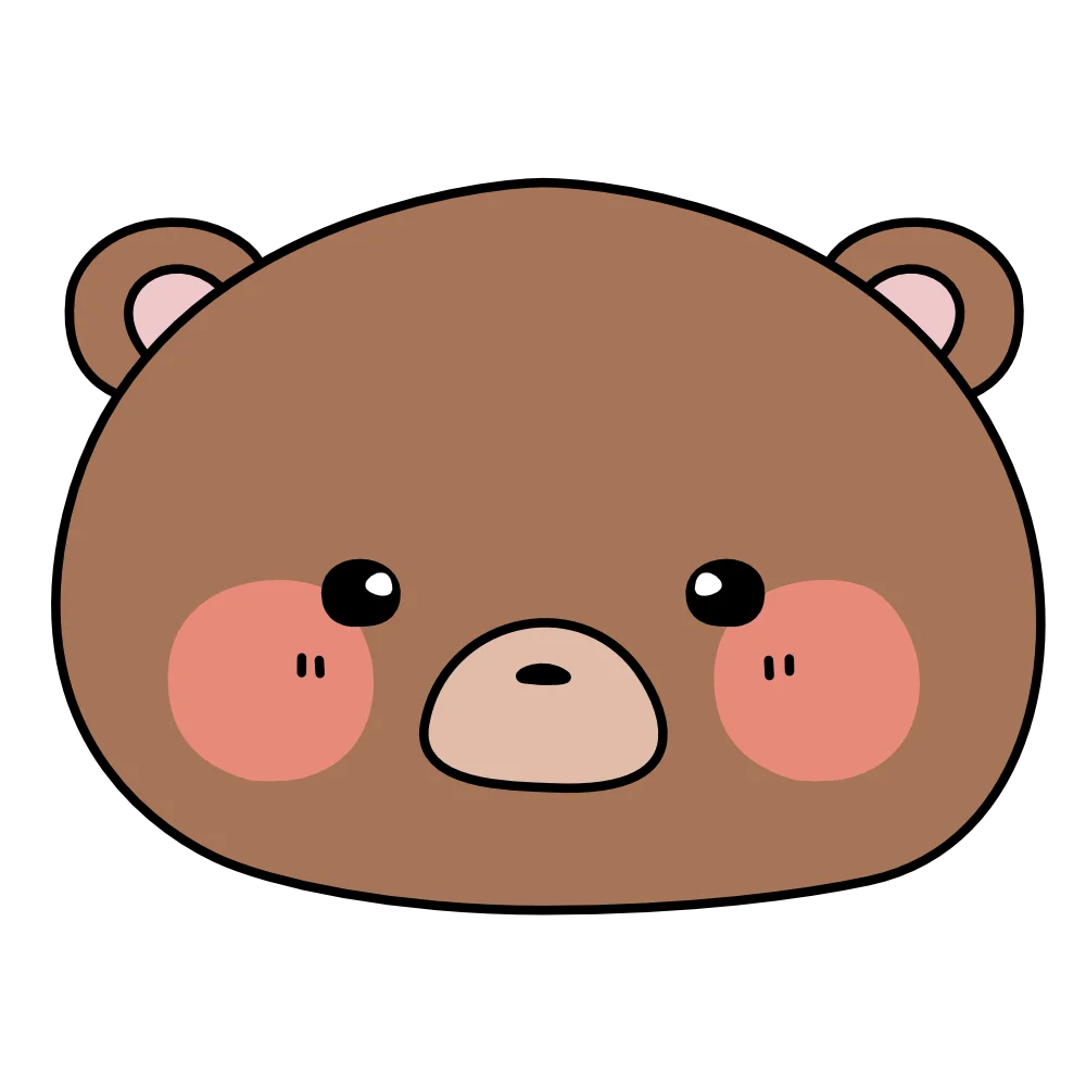 熊（くま）のフリーイラスト素材