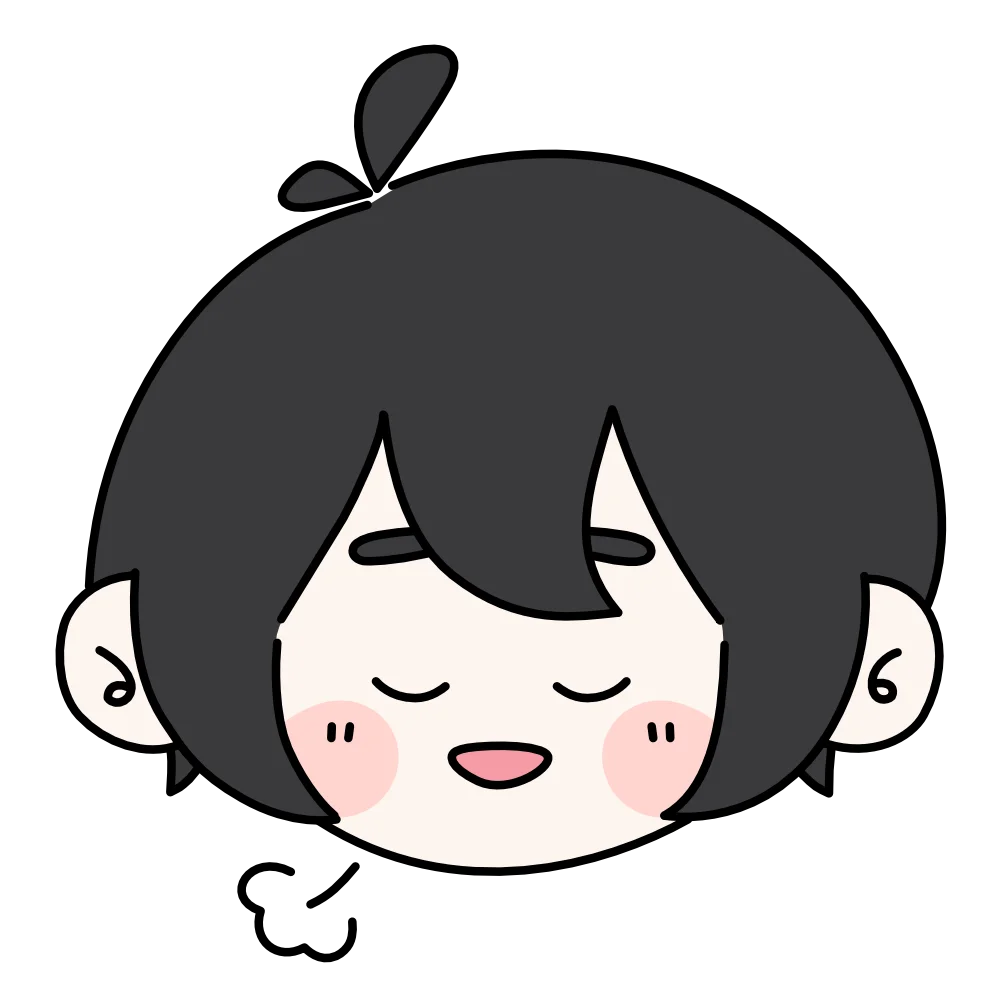 安心した表情の男性のフリーイラスト素材