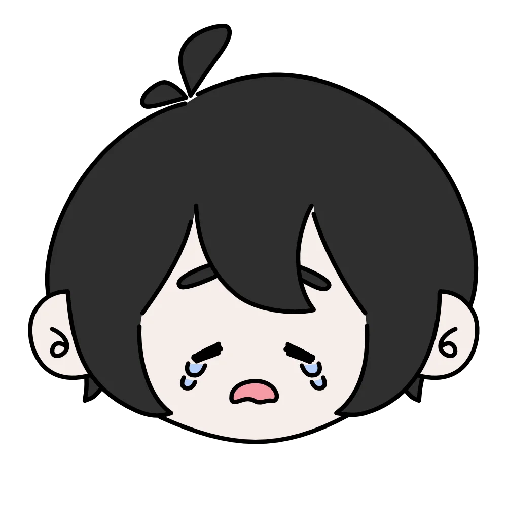 悲しくて涙を流している男性のフリーイラスト素材