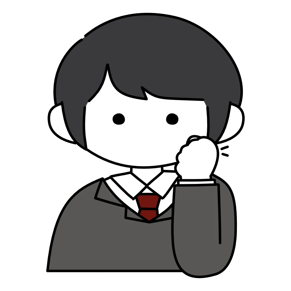 ガッツポーズをしている男性のフリーイラスト素材