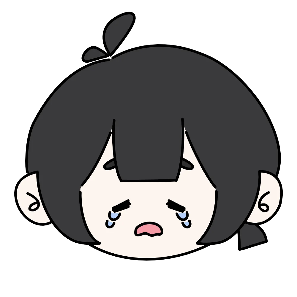 悲しくて泣いている女性のフリーイラスト素材