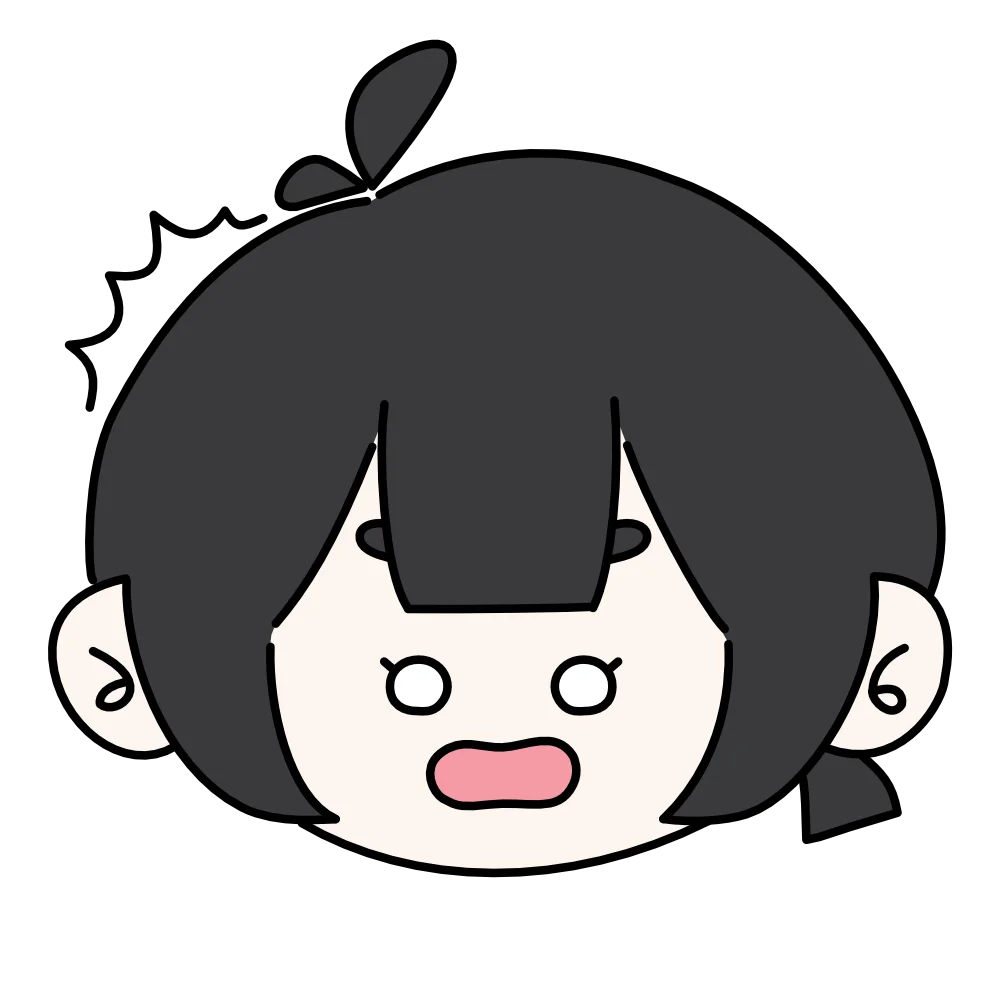びっくりしている女性のフリーイラスト素材