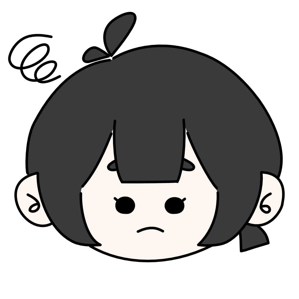 難しいことを考えている女性のフリーイラスト素材