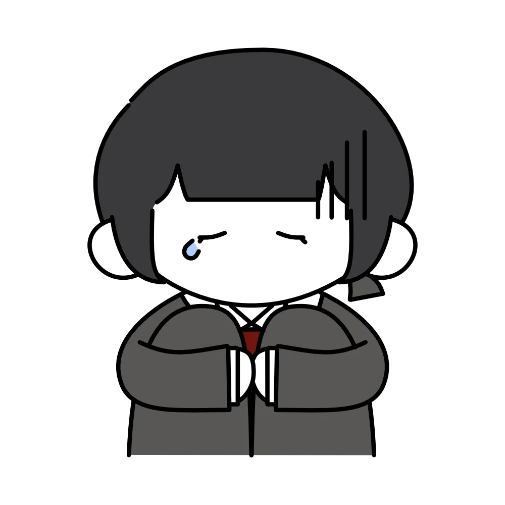 落ち込んでいる女性のフリーイラスト素材