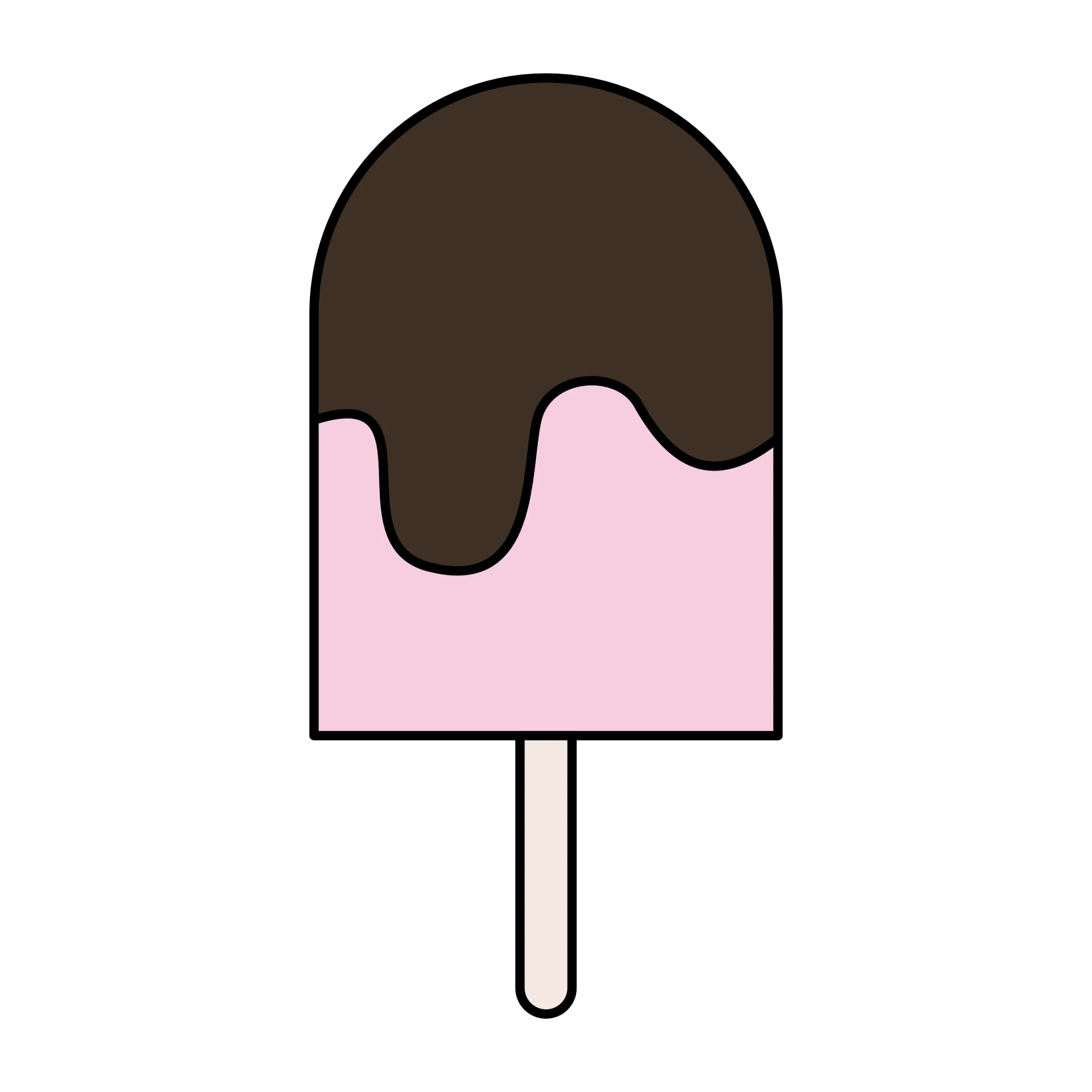 棒付きアイスクリームのフリーイラスト素材